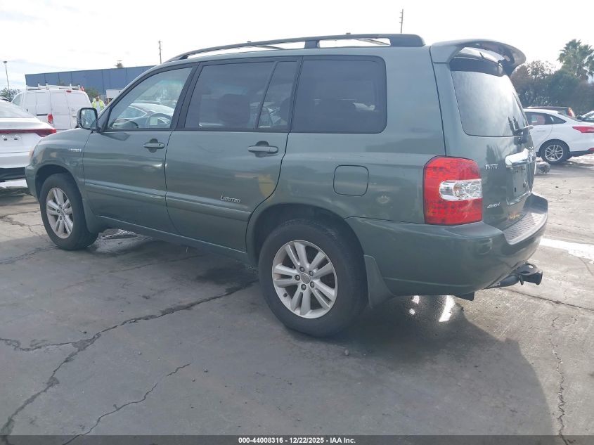 2007 Toyota Highlander Hybrid Limited V6 VIN: JTEEW21A470034570 Lot: 44008316