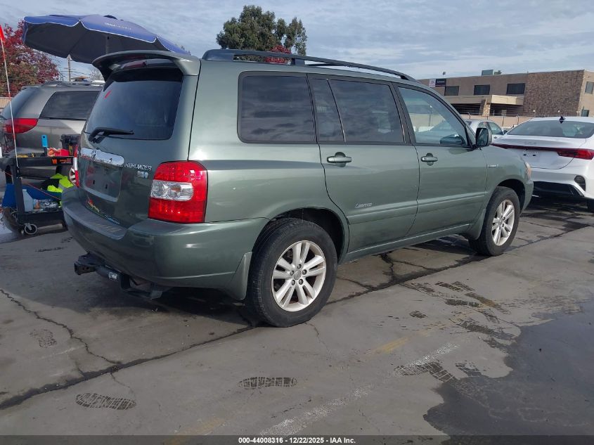 2007 Toyota Highlander Hybrid Limited V6 VIN: JTEEW21A470034570 Lot: 44008316