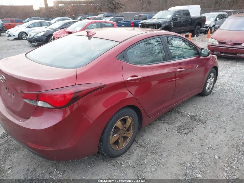 2015 Hyundai Elantra Se VIN: 5NPDH4AE7FH582444 Lot: 44008715
