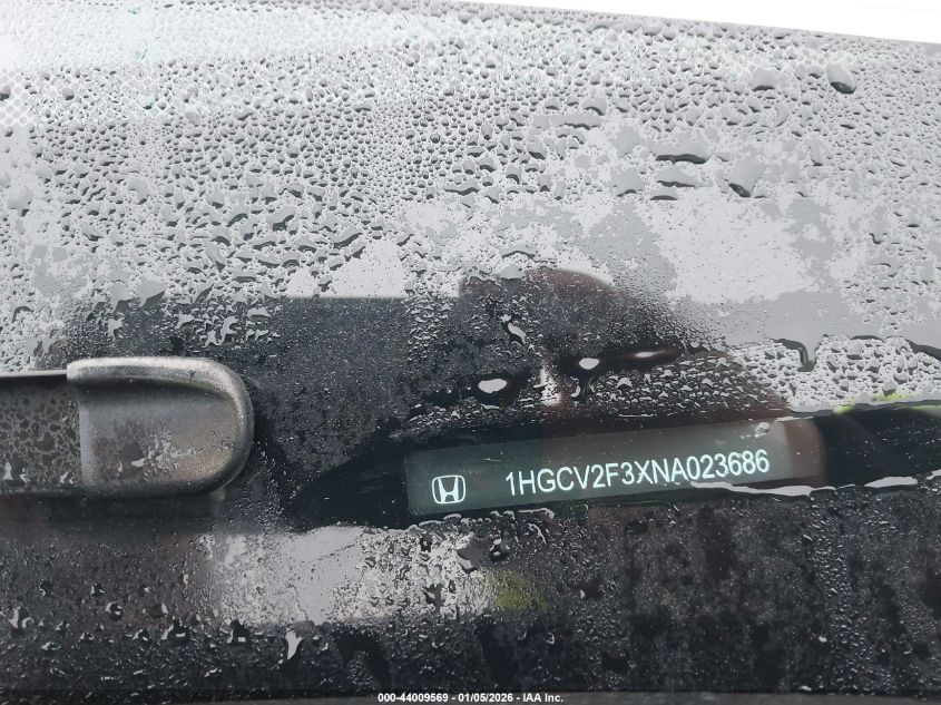 2022 Honda Accord Sport 2.0T VIN: 1HGCV2F3XNA023686 Lot: 44009569