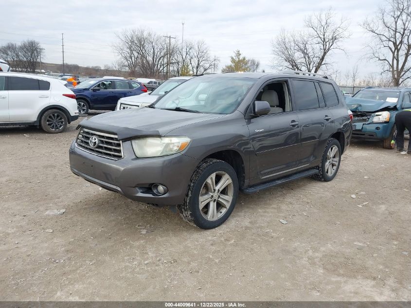 2008 Toyota Highlander Sport VIN: JTEES43A082105161 Lot: 44009641