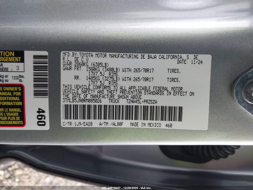 2024 Toyota Tacoma - 3TMLB5JN0RM085026