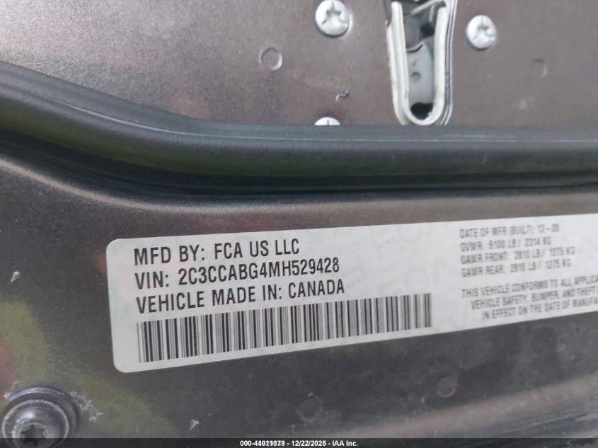 2021 Chrysler 300 300S VIN: 2C3CCABG4MH529428 Lot: 44011379