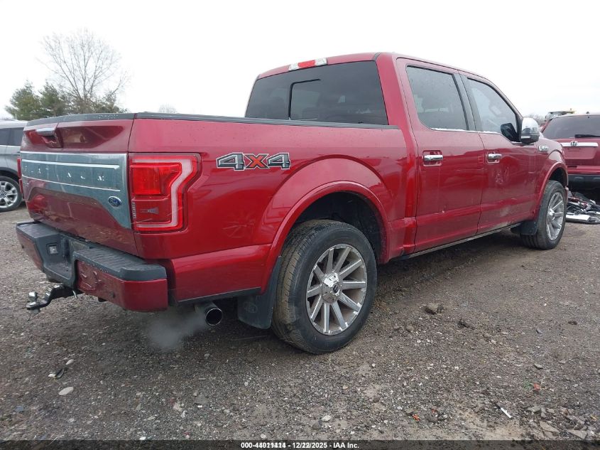 2016 Ford F-150 Platinum VIN: 1FTEW1EG1GFA61056 Lot: 44011414