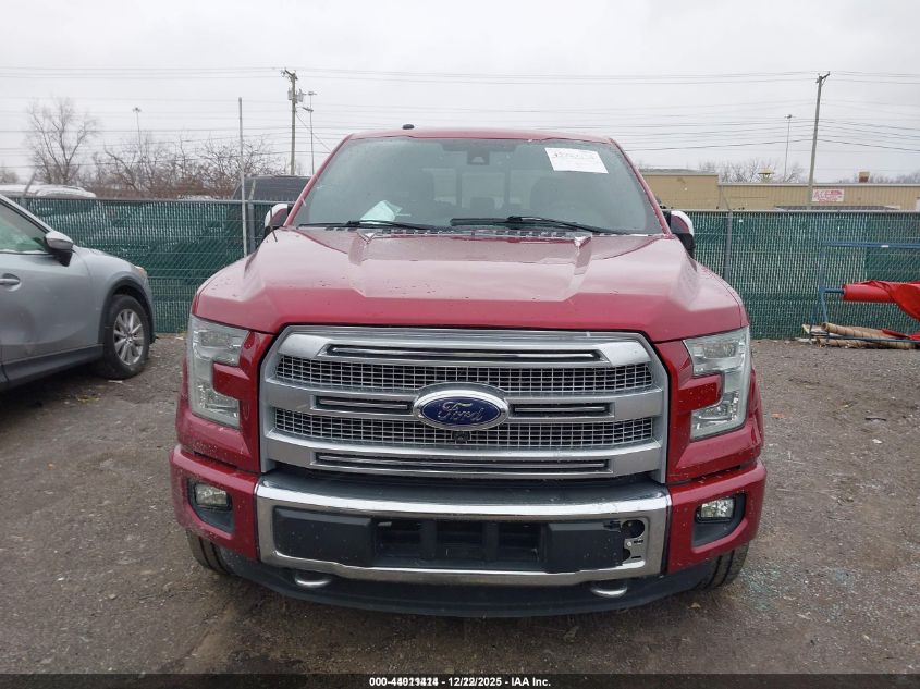2016 Ford F-150 Platinum VIN: 1FTEW1EG1GFA61056 Lot: 44011414