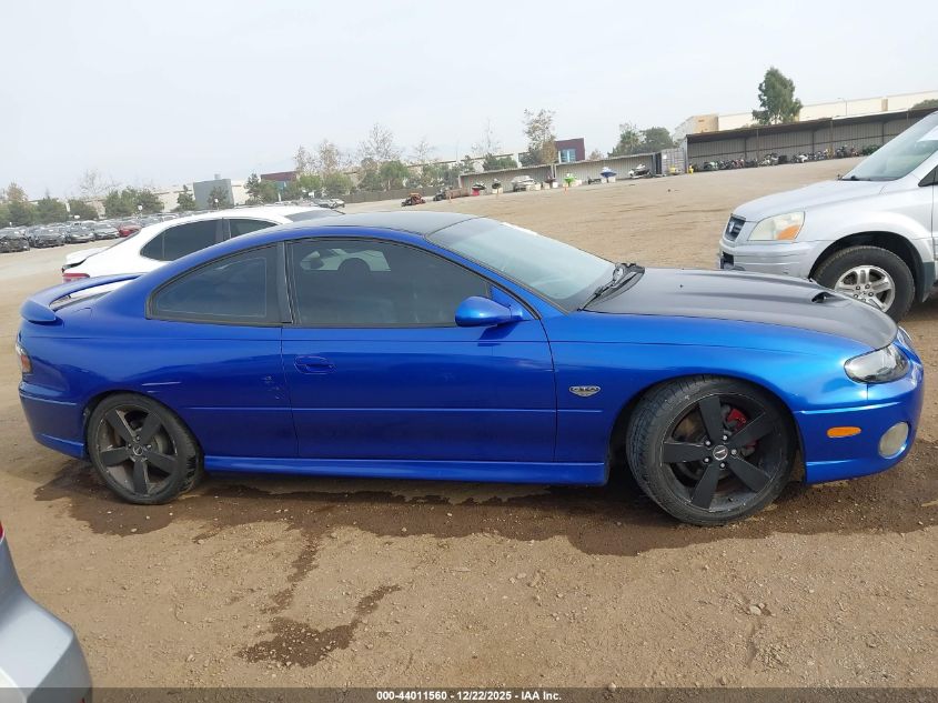 2006 Pontiac Gto VIN: 6G2VX12U06L550000 Lot: 44011560