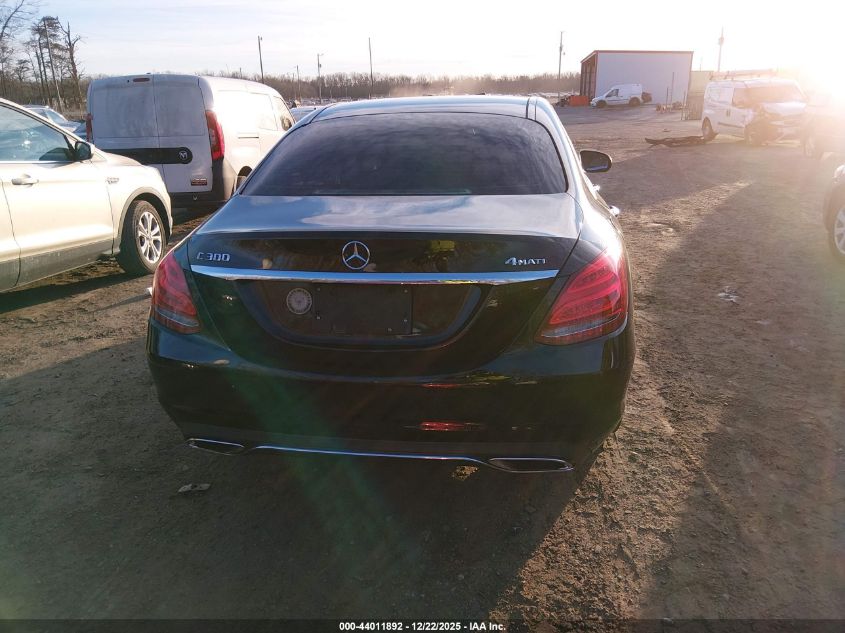 2015 Mercedes-Benz C 300 Luxury 4Matic VIN: 55SWF4KB2FU020600 Lot: 44011892