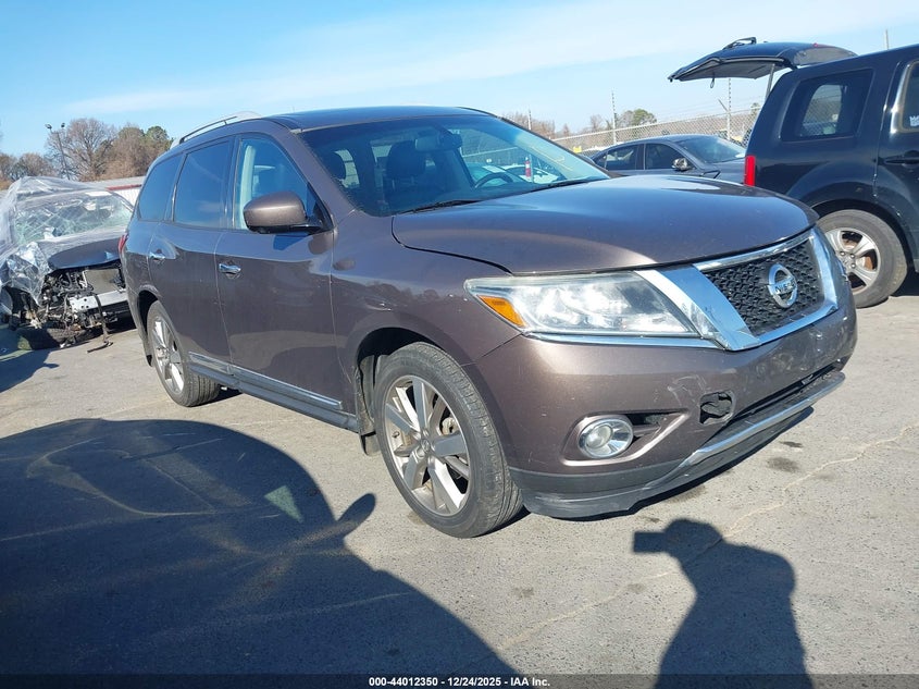 5N1AR2MM9FC658194 2015 Nissan Pathfinder Platinum auction photo 1