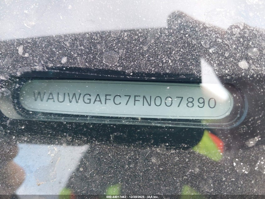 2015 Audi A7 3.0T Premium Plus VIN: WAUWGAFC7FN007890 Lot: 44017463