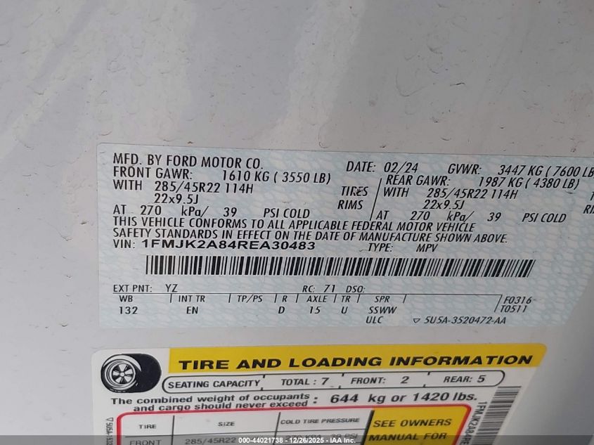 2024 Ford Expedition - 1FMJK2A84REA30483