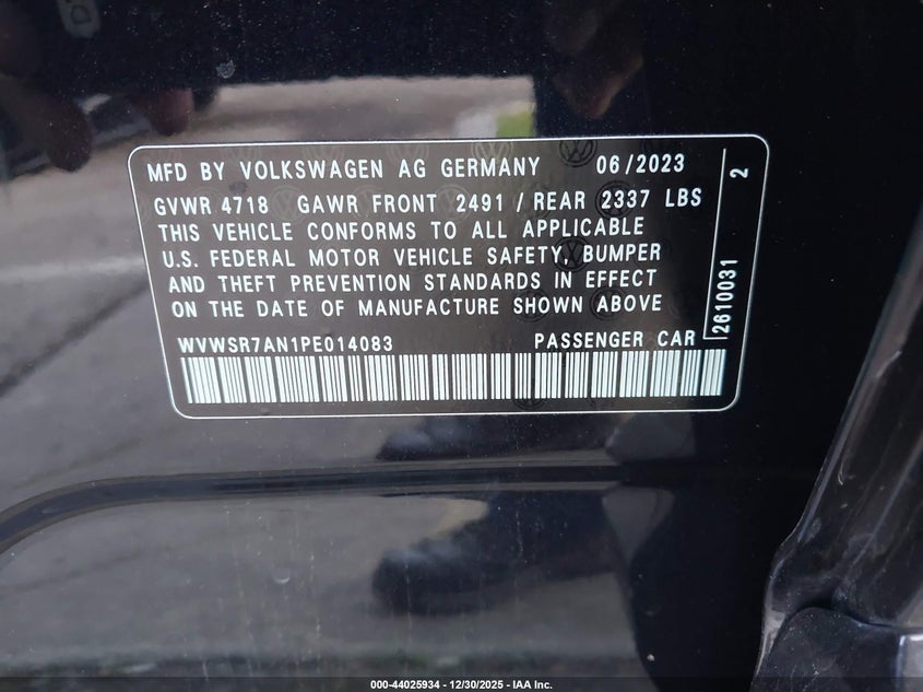 2023 Volkswagen Arteon 2.0T Se R-Line VIN: WVWSR7AN1PE014083 Lot: 44025934