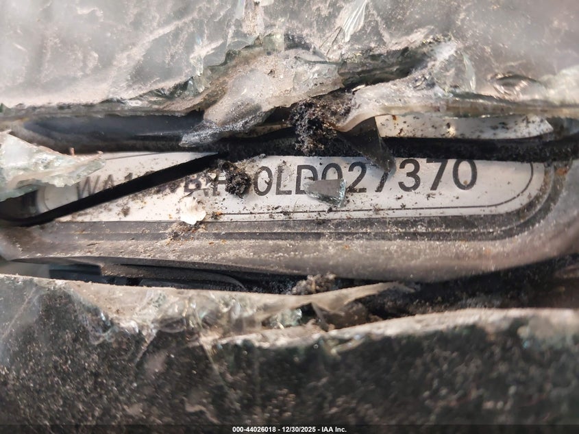 2020 Audi Sq8 Prestige Tfsi Quattro Tiptronic VIN: WA1CWAF10LD027370 Lot: 44026018