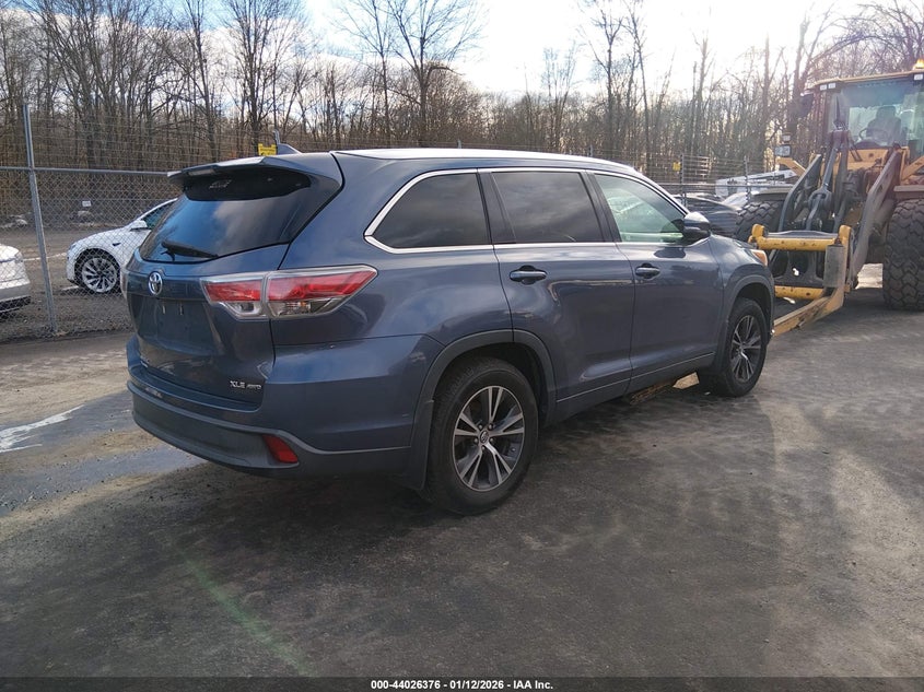 Vin: 5tdjkrfh0gs302136, lot: 44522140, toyota highlander xle v6 20164