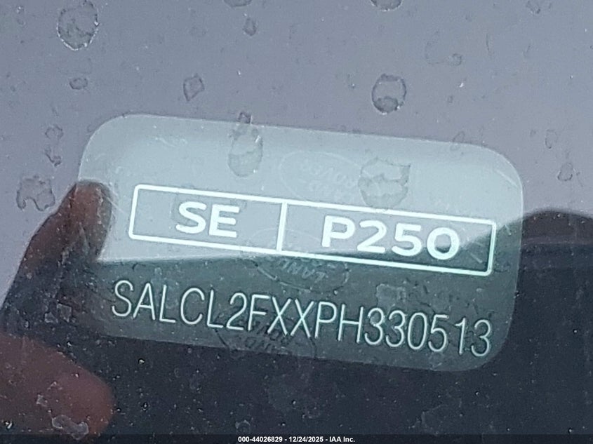 2023 Land Rover Discovery Sport Se R-Dynamic VIN: SALCL2FXXPH330513 Lot: 44026829