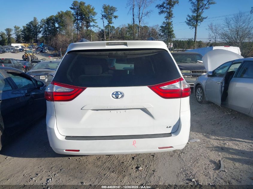 2015 Toyota Sienna Le 8 Passenger VIN: 5TDKK3DC7FS678355 Lot: 44028147
