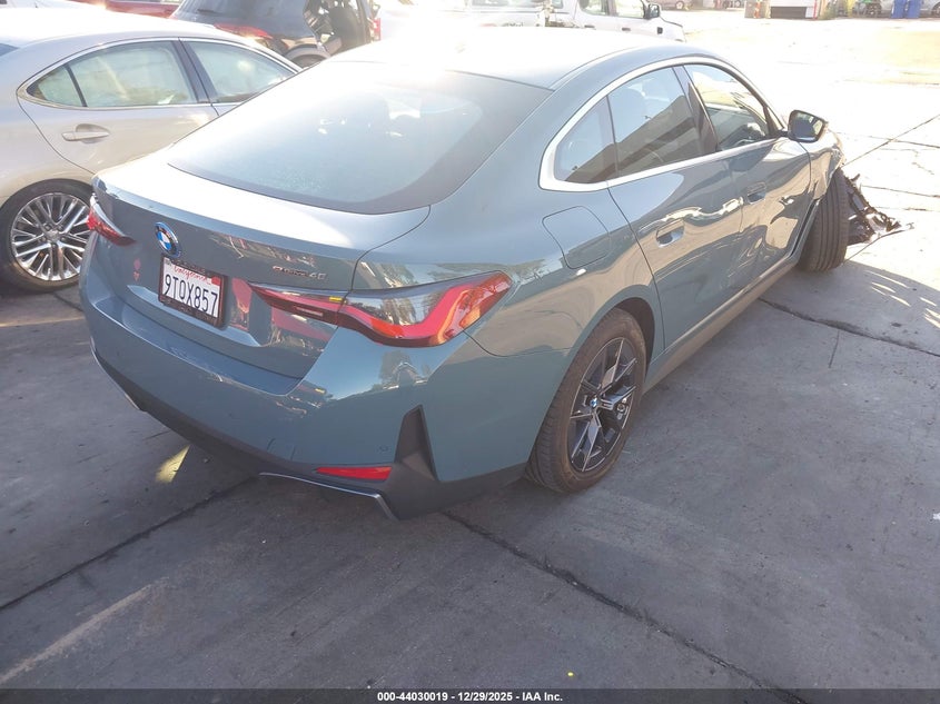 VIN WBY23HD0XSFV07544 2025 BMW I4 GRAN COUPE EDRIVE40