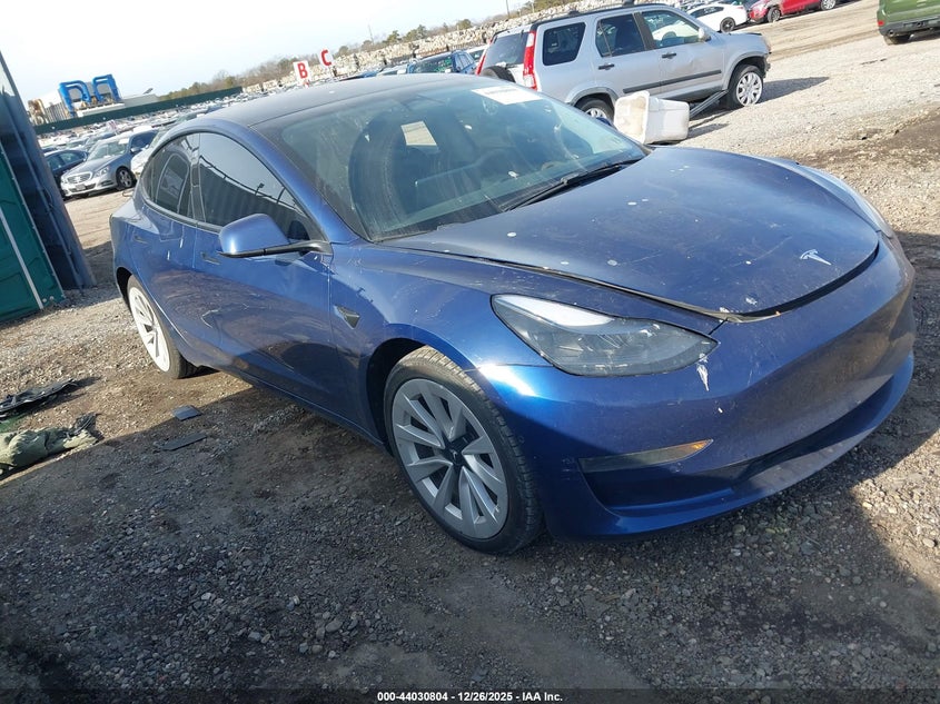 5YJ3E1EA6NF191471 2022 Tesla Model 3 Rear-Wheel Drive auction photo 1