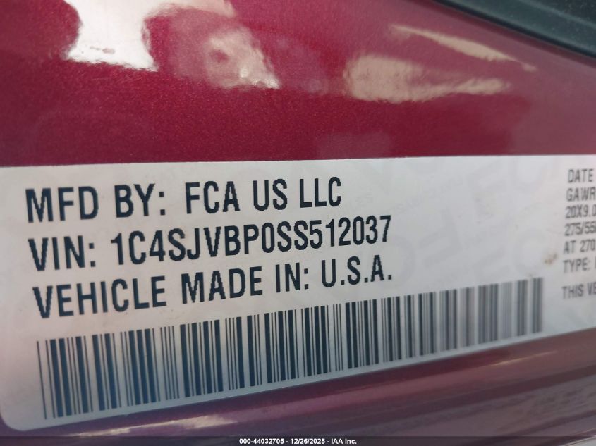 2025 Jeep Wagoneer - 1C4SJVBP0SS512037