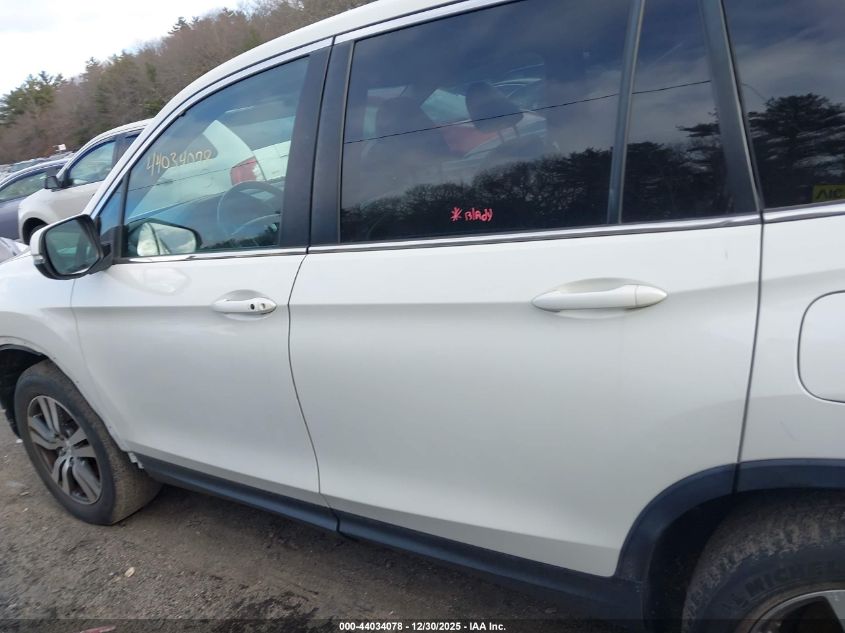2016 Honda Pilot Ex-L VIN: 5FNYF6H58GB011683 Lot: 44034078