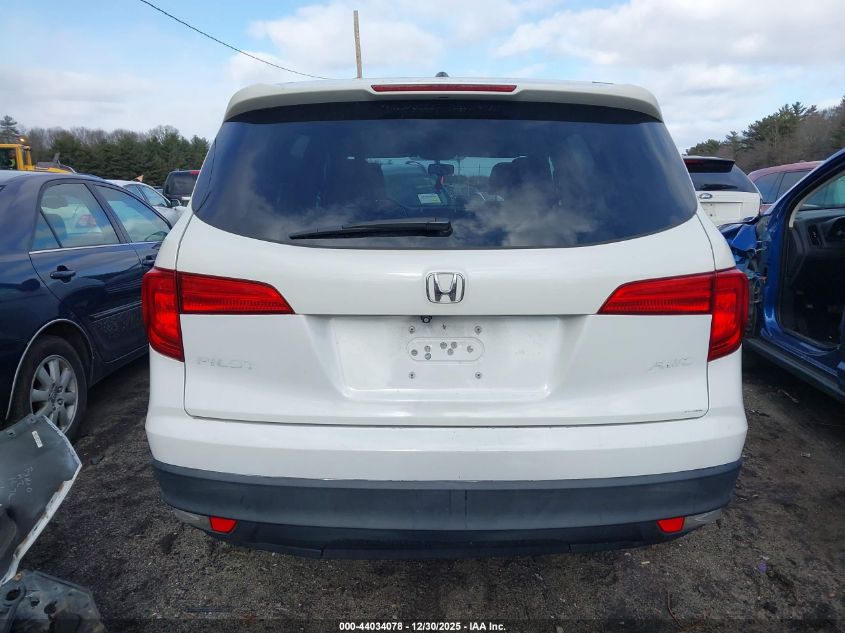 2016 Honda Pilot Ex-L VIN: 5FNYF6H58GB011683 Lot: 44034078