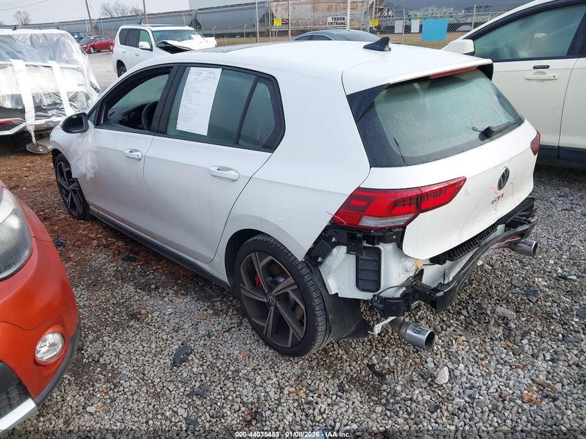 Vin: wvwsa7cd4sw235563, lot: 44531222, volkswagen golf gti 2.0t se 20253