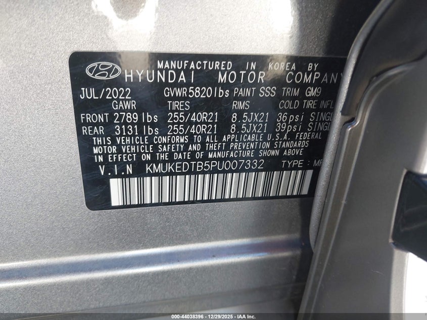 2023 Genesis Gv60 Performance Awd VIN: KMUKEDTB5PU007332 Lot: 44038396