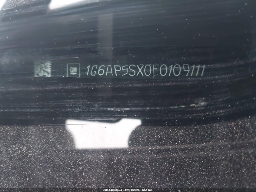 2015 Cadillac Cts Standard VIN: 1G6AP5SX0F0109111 Lot: 44038424