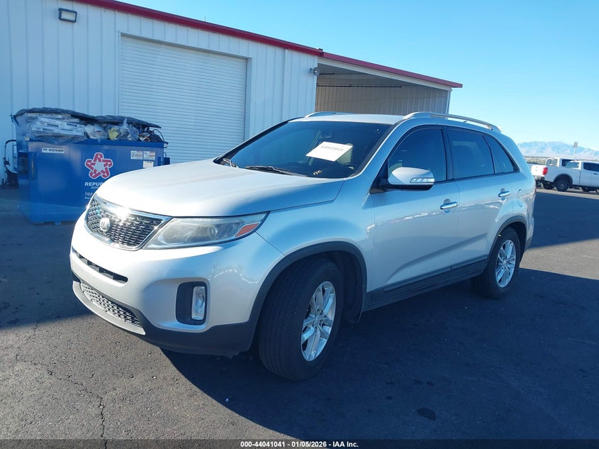 Vin: 5xykt3a6xeg450311, lot: 44536812, kia sorento lx 20142