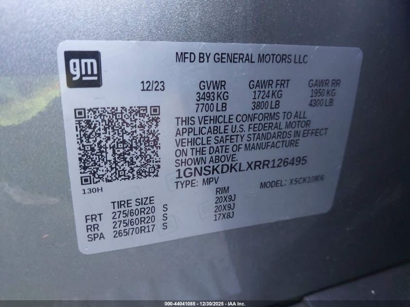 2024 Chevrolet Suburban - 1GNSKDKLXRR126495