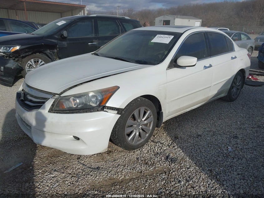 2012 Honda Accord 3.5 3.5 Ex-L white Lot 111044043919 Vin 1HGCP3F81CA031233