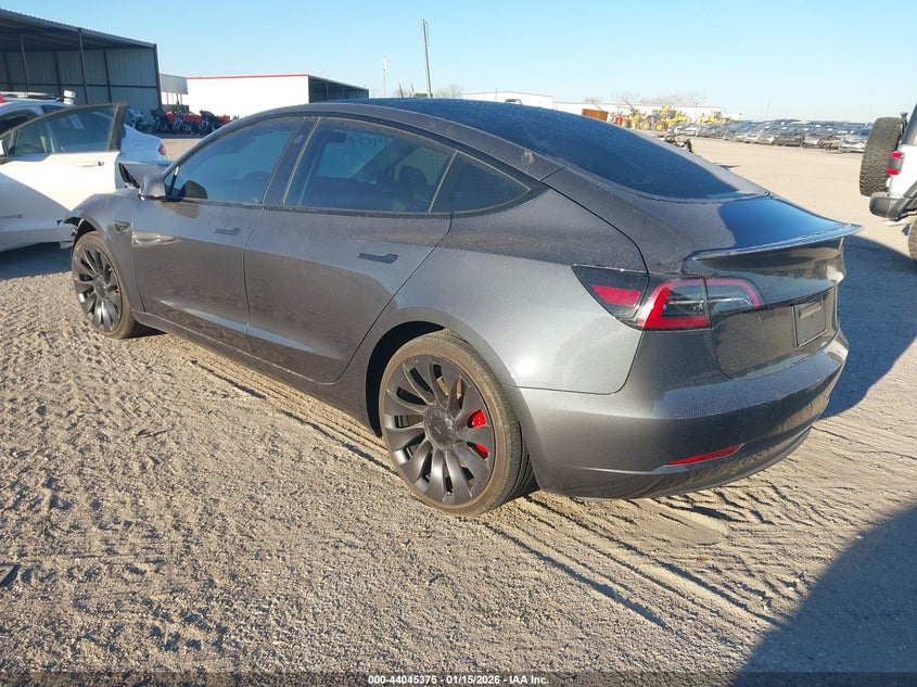 Vin: 5yj3e1ec6pf637395, lot: 44541147, tesla model 3 performance dual motor all-wheel drive 20233