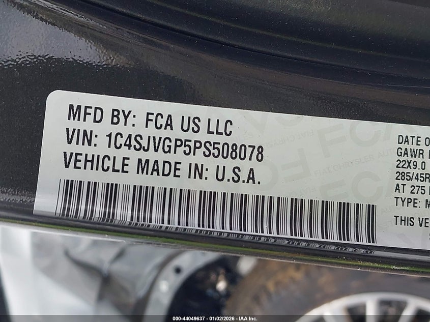 2023 Jeep Grand Wagoneer Series Iii 4X4 VIN: 1C4SJVGP5PS508078 Lot: 44049637