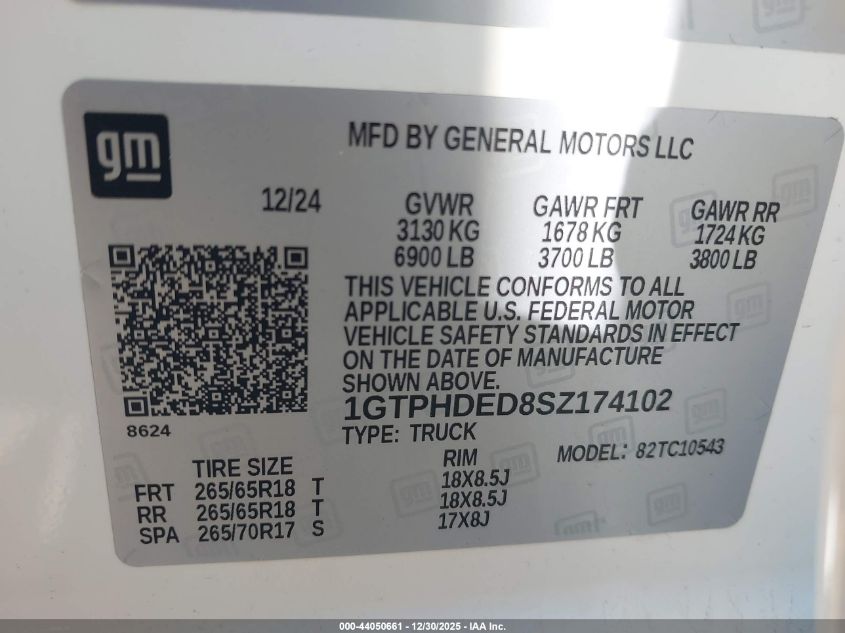 2025 GMC Sierra 1500 - 1GTPHDED8SZ174102