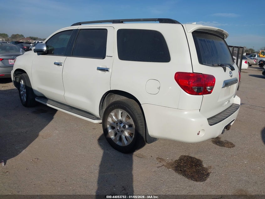 2012 Toyota Sequoia 5.7 Platinum 5.7L V8 white Lot 111044053753 Vin 5TDYY5G10CS043083