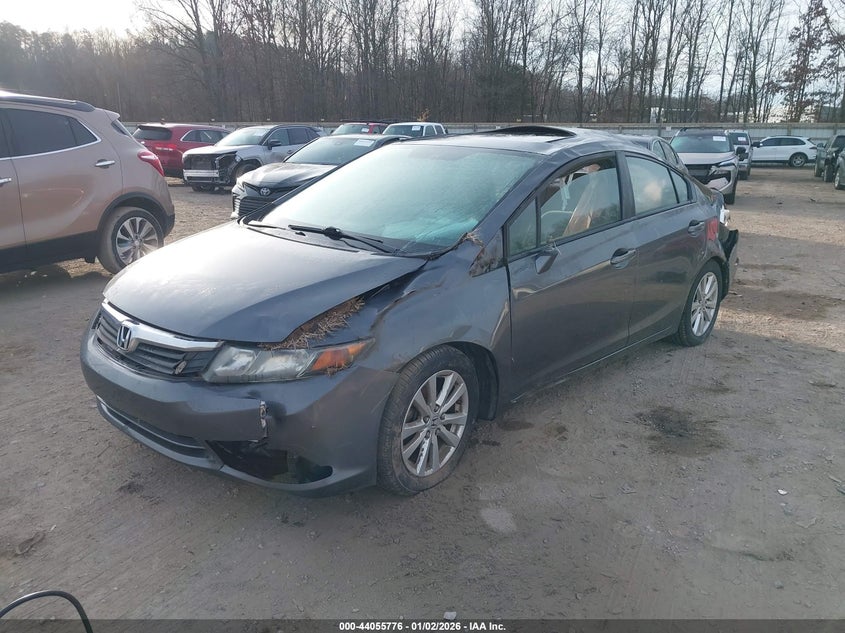 2012 Honda Civic 1.8 Ex grey Lot 111044055776 Vin 19XFB2F8XCE332729