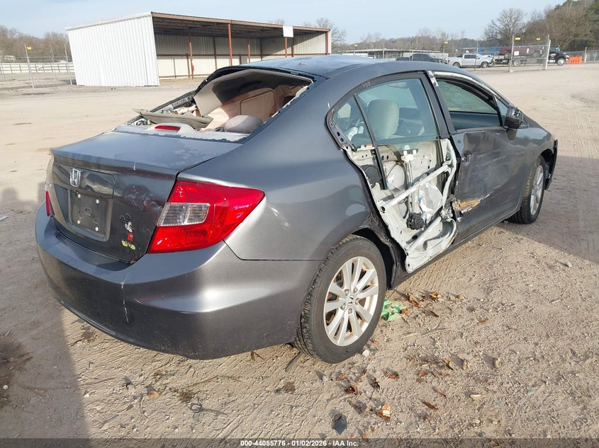 2012 Honda Civic 1.8 Ex grey Lot 111044055776 Vin 19XFB2F8XCE332729