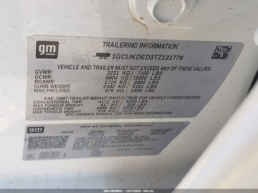 2026 Chevrolet Silverado 1500 - 1GCUKDED3TZ131776