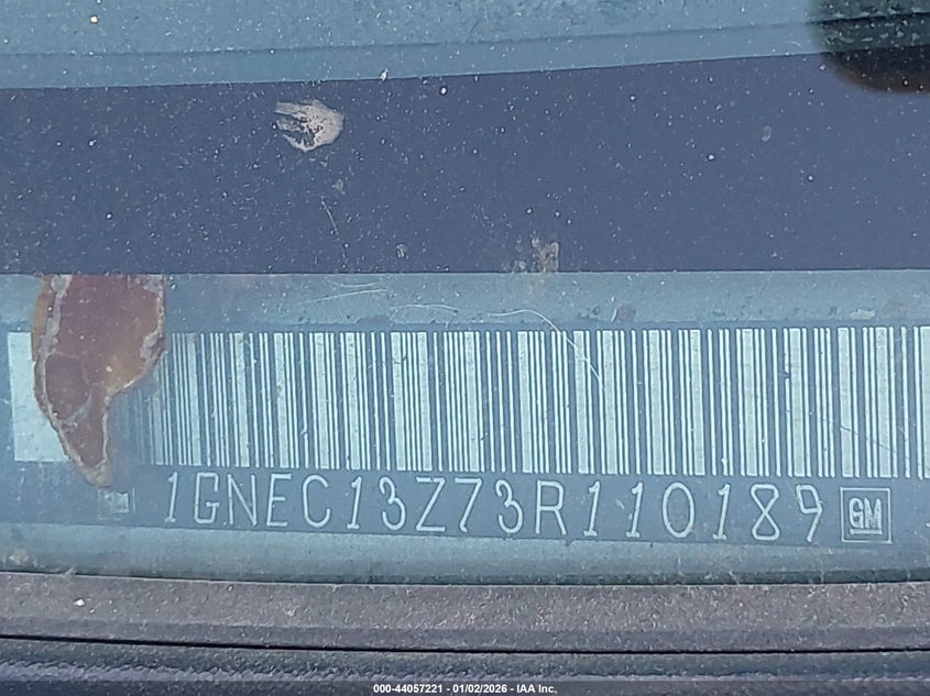 2003 Chevrolet Tahoe Lt VIN: 1GNEC13Z73R110189 Lot: 44057221