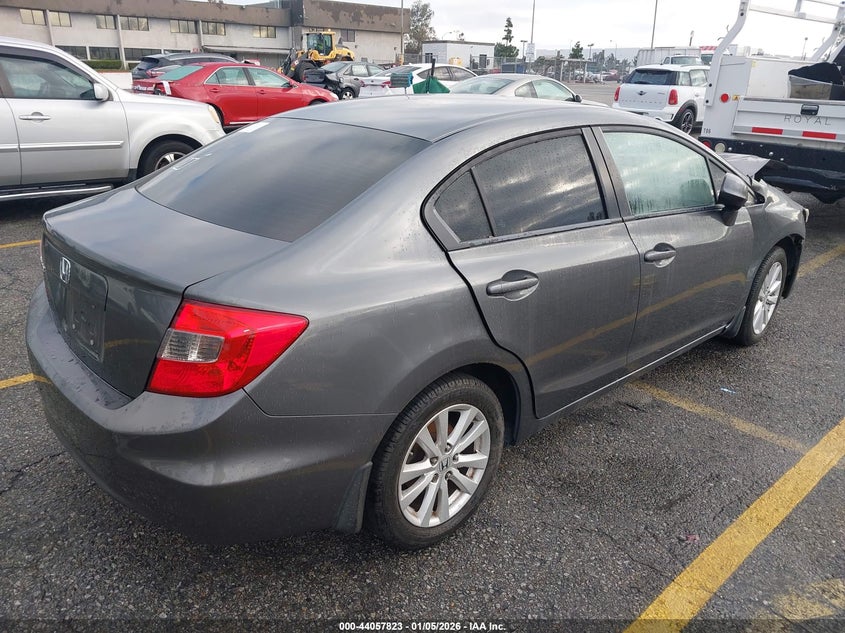 2012 Honda Civic 1.8 Ex grey Lot 111044057823 Vin 19XFB2F89CE372834