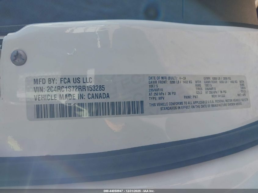 2024 Chrysler Pacifica - 2C4RC1S72RR153285