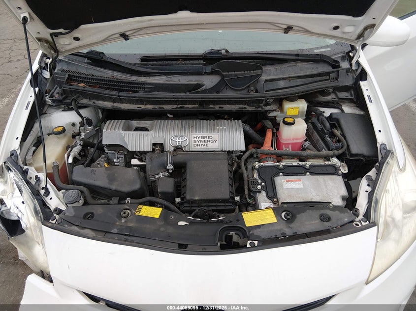 2012 Toyota Prius 1.8 Two white Lot 111044059095 Vin JTDKN3DU9C5453646