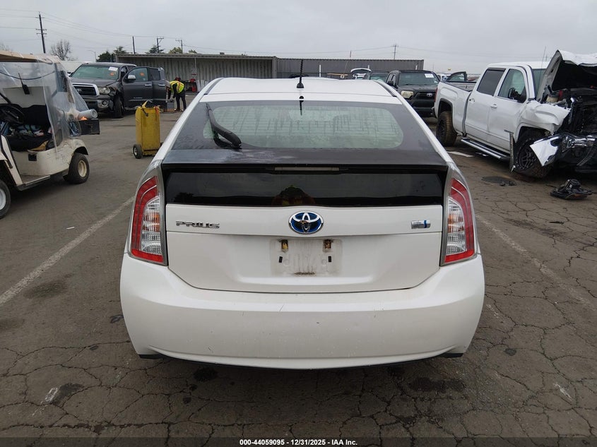 2012 Toyota Prius 1.8 Two white Lot 111044059095 Vin JTDKN3DU9C5453646