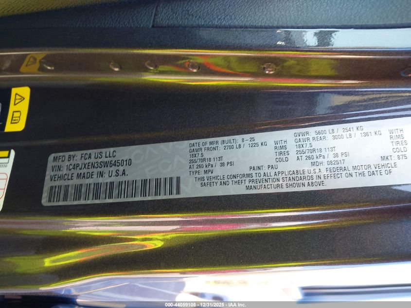 2025 Jeep Wrangler - 1C4PJXEN3SW645010