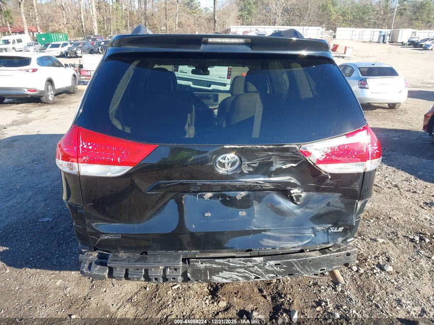 2012 Toyota Sienna 3.5 Xle V6 8 Passenger black Lot 111044059224 Vin 5TDYK3DC9CS182673