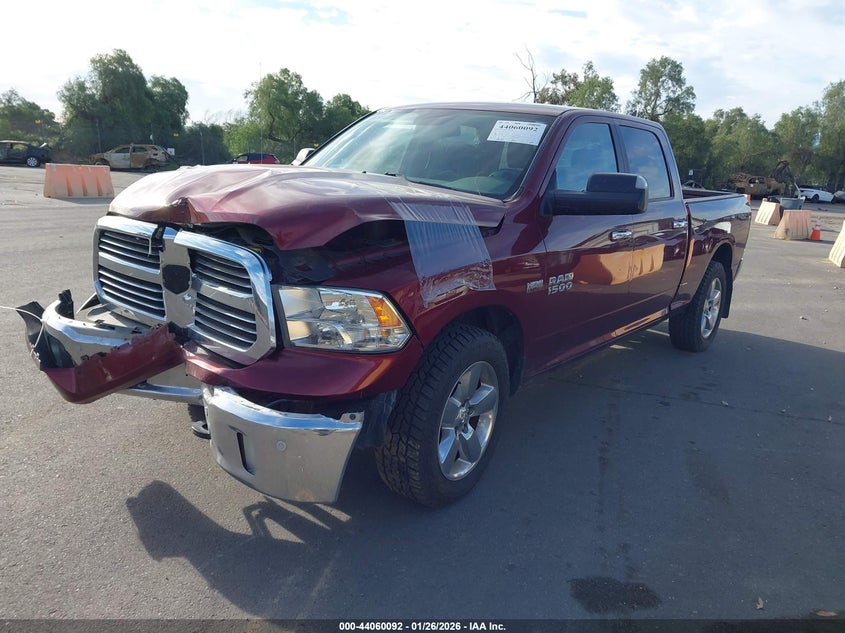 Vin: 1c6rr7tt1hs761557, lot: 44555875, ram 1500 big horn  4x4 6'4 box 20172