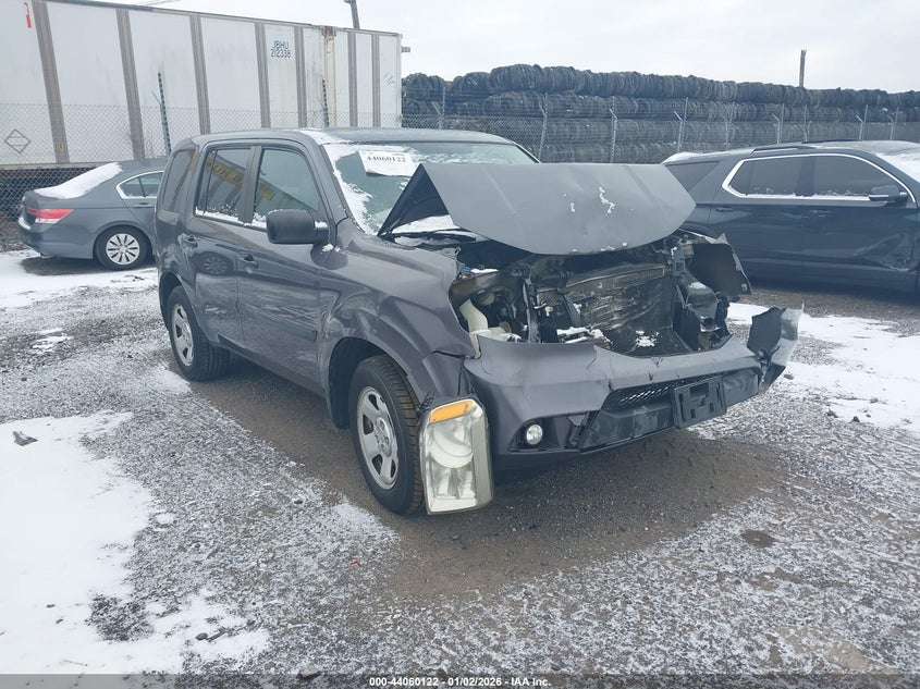 5FNYF4H20EB010051 2014 Honda Pilot Lx auction photo 1