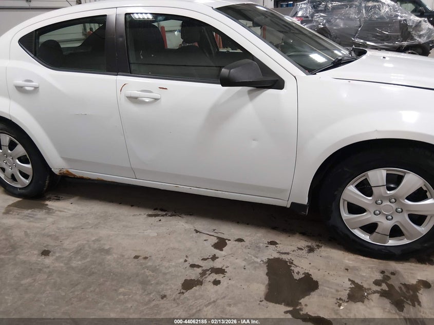 2012 Dodge Avenger 2.4 Se white Lot 111044062185 Vin 1C3CDZAB8CN220374