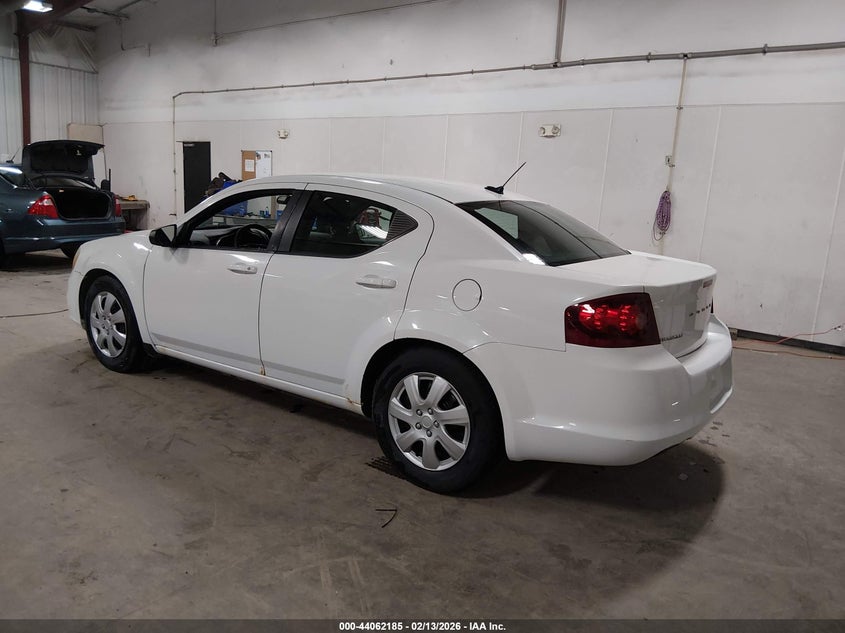 2012 Dodge Avenger 2.4 Se white Lot 111044062185 Vin 1C3CDZAB8CN220374