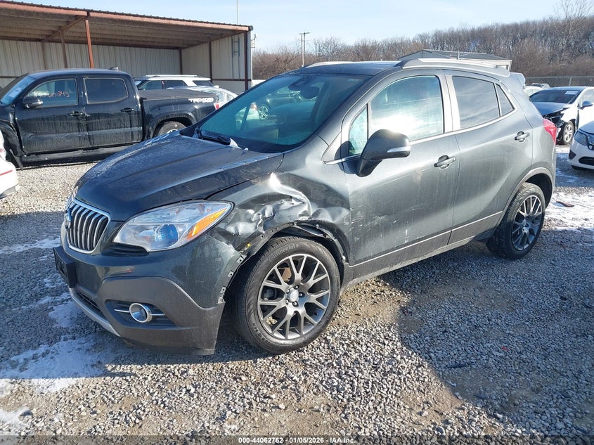 Vin: kl4cj1sm2gb605632, lot: 44558545, buick encore sport touring 20162