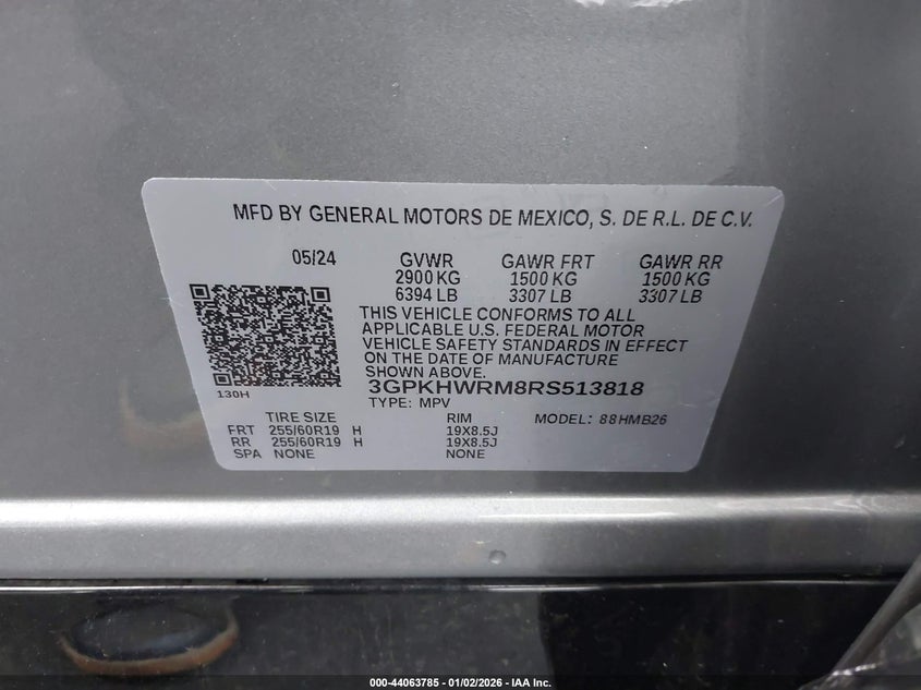 VIN 3GPKHWRM8RS513818 2024 HONDA PROLOGUE TOURING